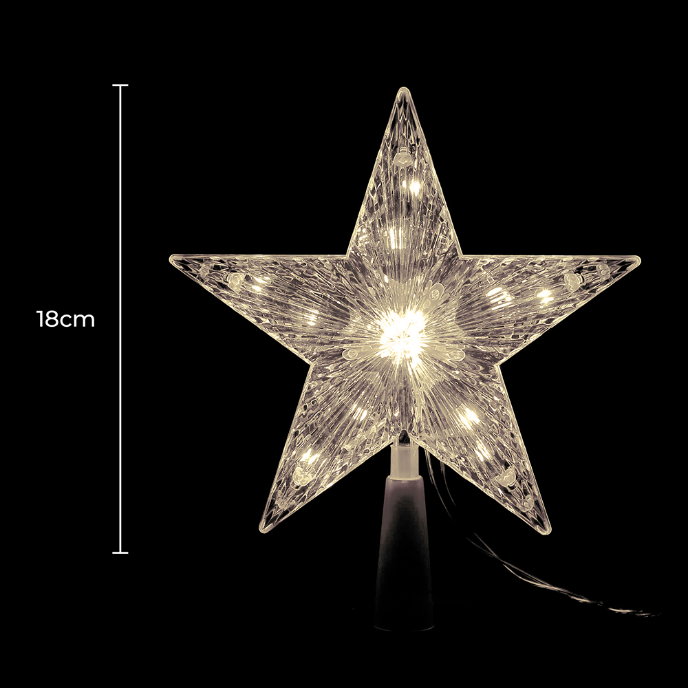 The Christmas Workshop Warm White LED Star Tree Topper  Image 5