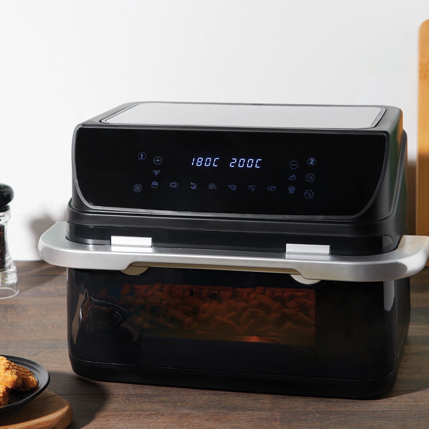 Kitchen Master Large Pot Air Fryer With Window Black Image 1