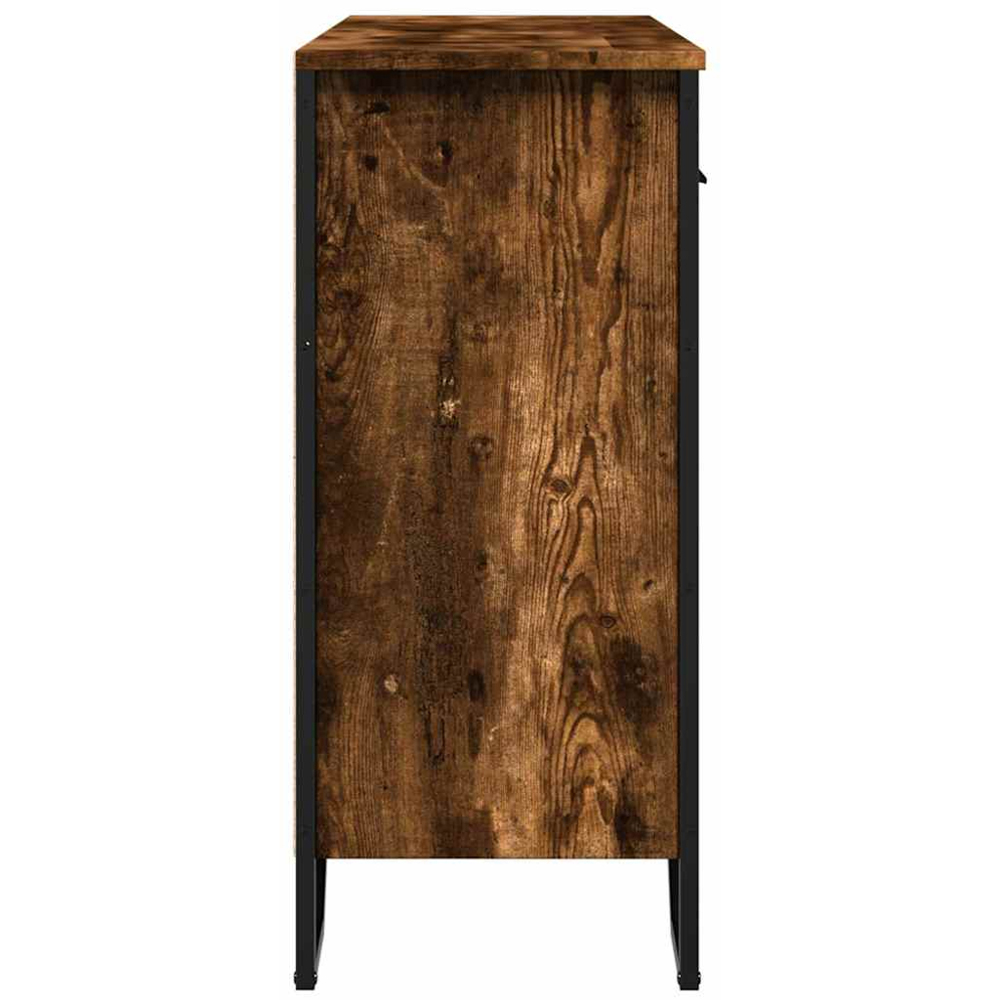 vidaXL 3 Door 3 Drawer Smoked Oak Sideboard Image 6