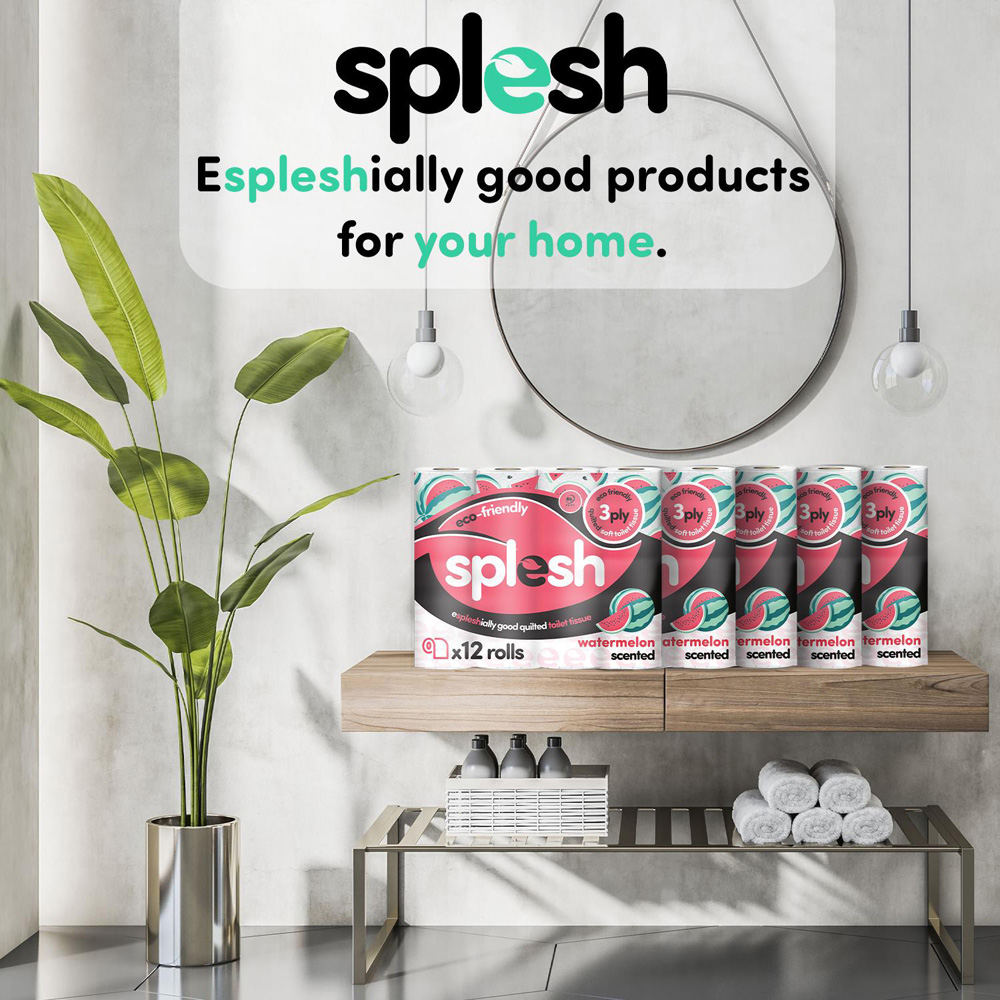 Splesh Quilted Watermelon Soft Toilet Paper 72 Rolls 3 Ply Image 4