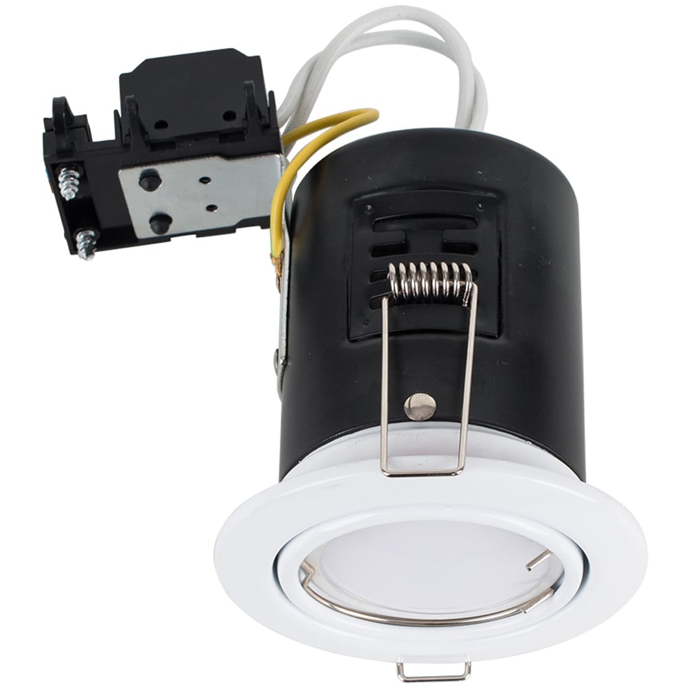 ValueLights White Cool White LED Tiltable Ceiling Downlight 6 Pack Image 1