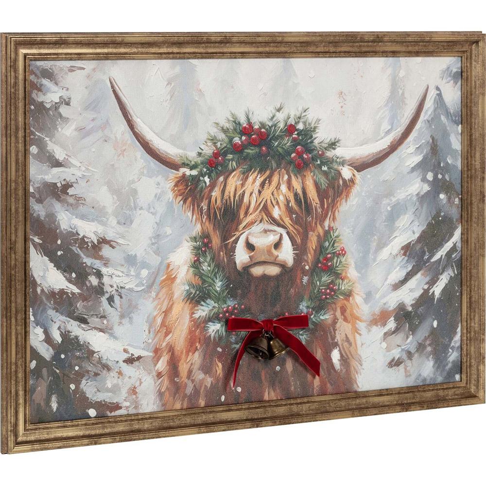 Christmas Highland Cow Framed Print Image 3