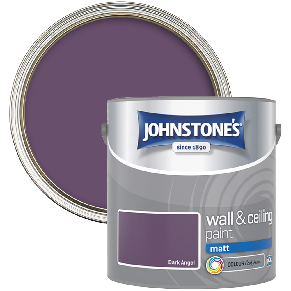 Johnstone's Walls & Ceilings Dark Angel Matt Emulsion Paint 2.5L Image 1
