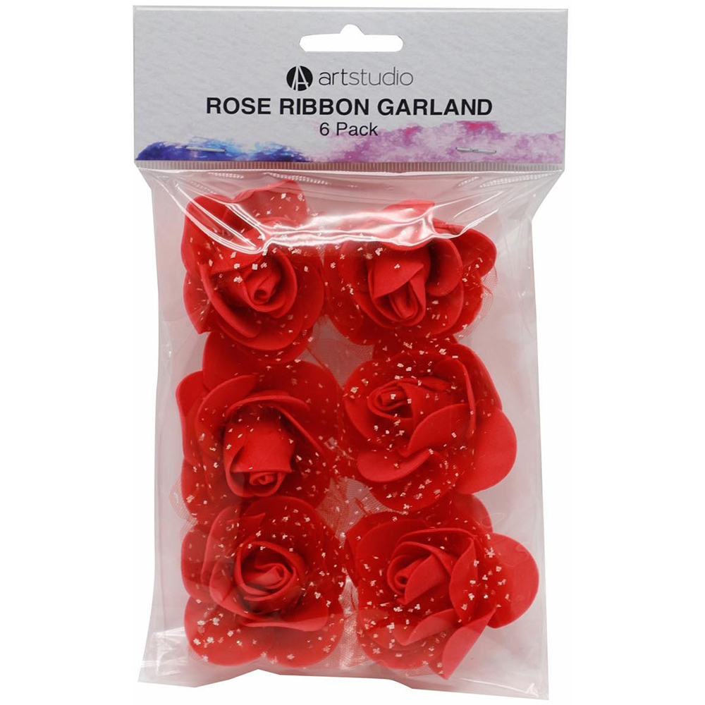 Art Studio Rose Ribbon Garland Image