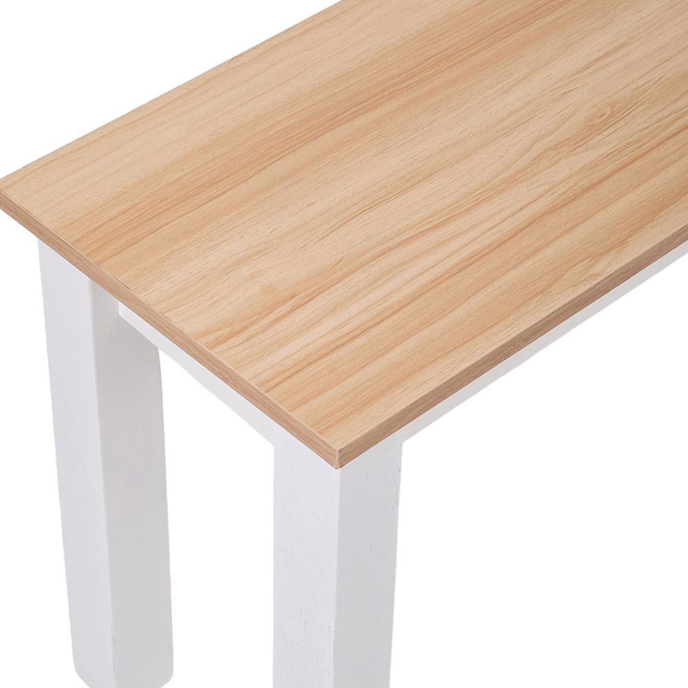 Living and Home Natural Wood Grain Bench with Pine Legs Image 4