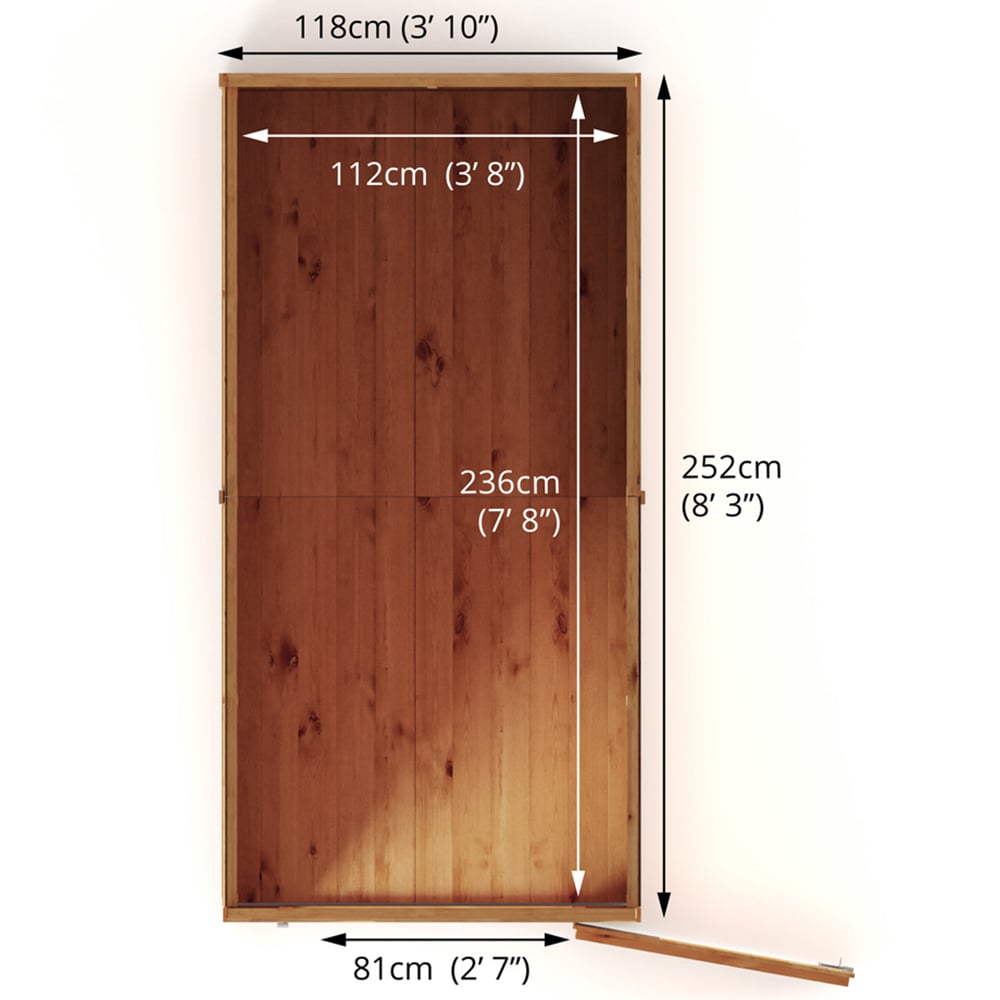 Mercia 8 x 4ft Shiplap Pent Shed Image 9