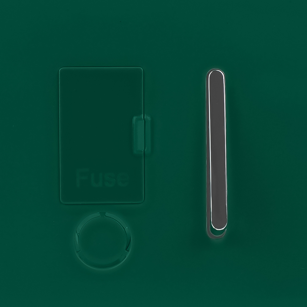 Trendi Switch 13amp Dark Forest Green Fused Spur with Flex Outlet Image 2