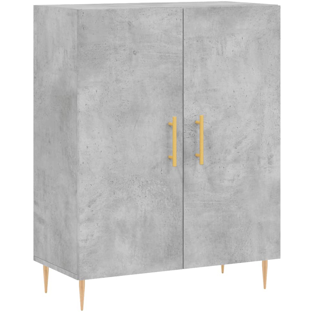 vidaXL 4 Door Concrete Grey Highboard Image 7