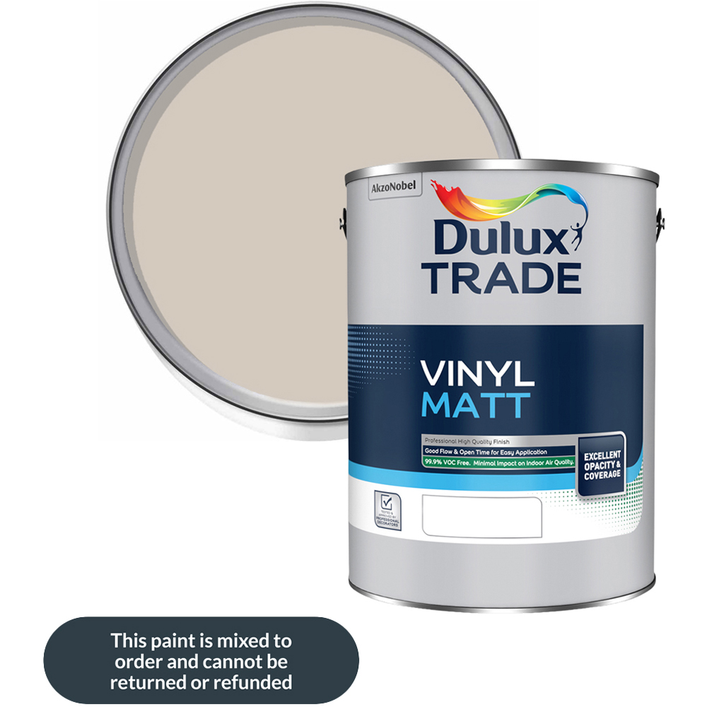Dulux Trade Pale Walnut Walls and Ceilings Vinyl Matt Paint 5L Image 1