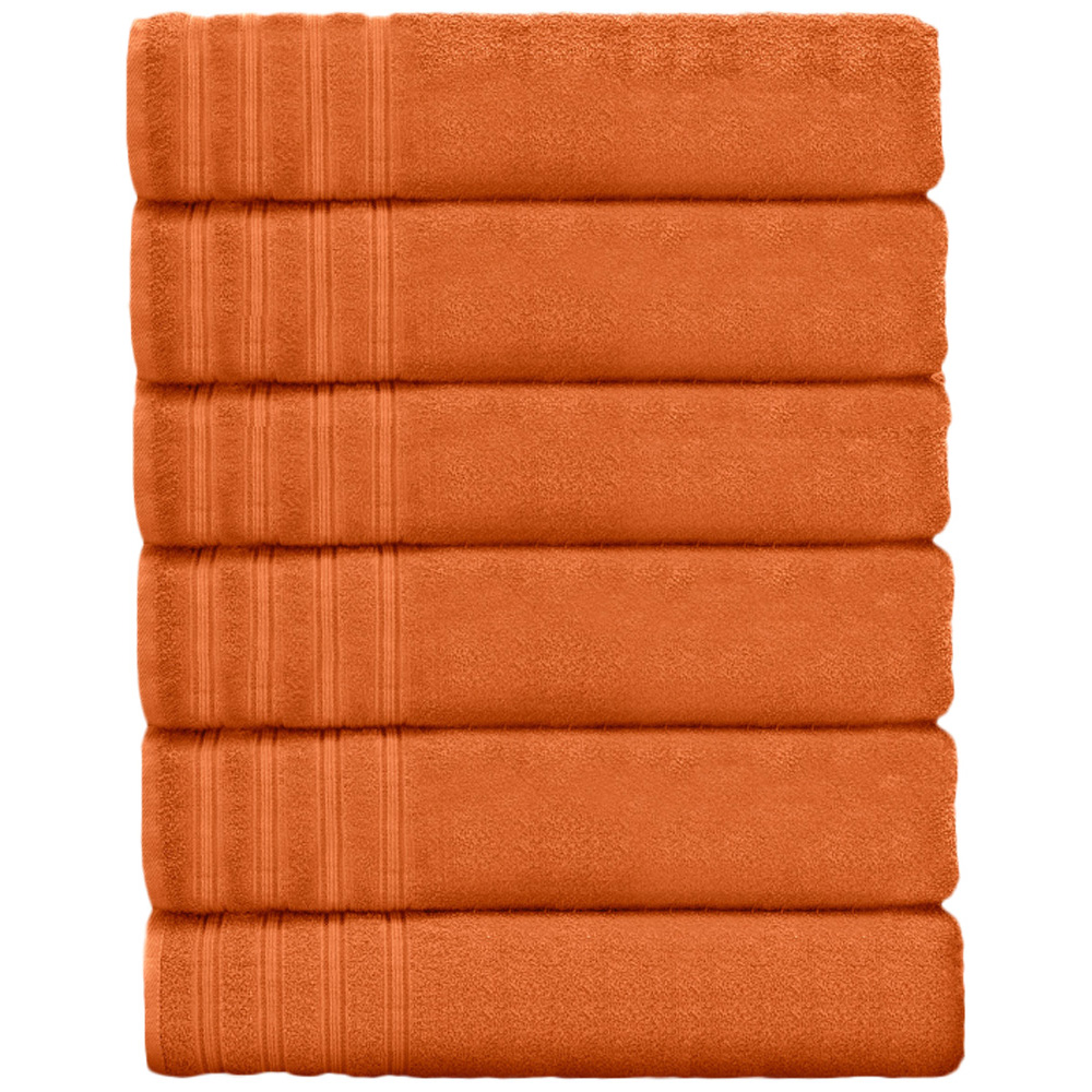Velosso Hampi Cotton Orange Bath Towel Set of 2 Image 3