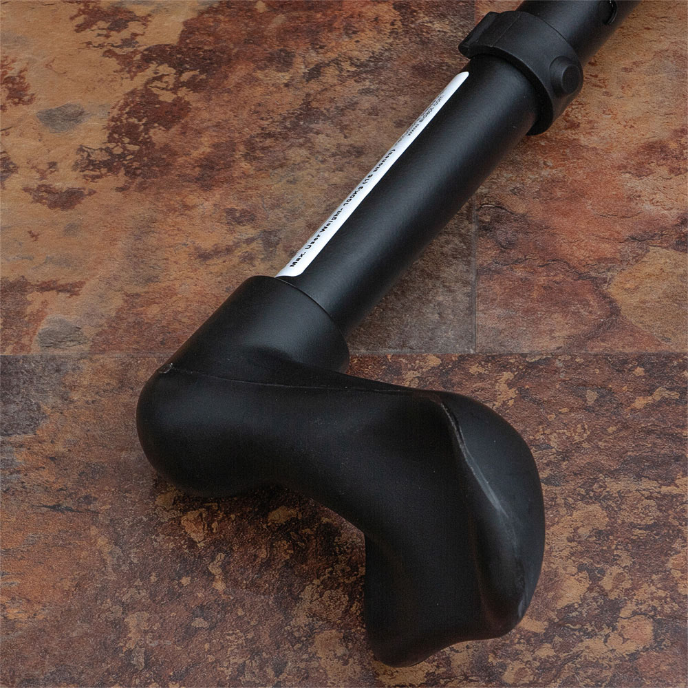 Aidapt Right Hand Carbon Black Matt Ergonomic Walking Stick Image 3