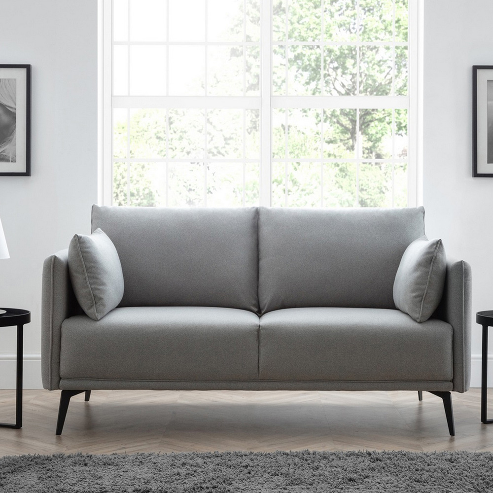 Julian Bowen Rohe 2 Seater Platinum Wool Fabric Sofa Image 4