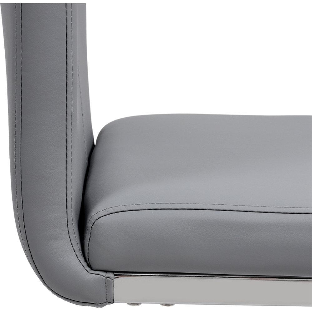 Living and Home Set of 2 Grey Dining Chair Image 6