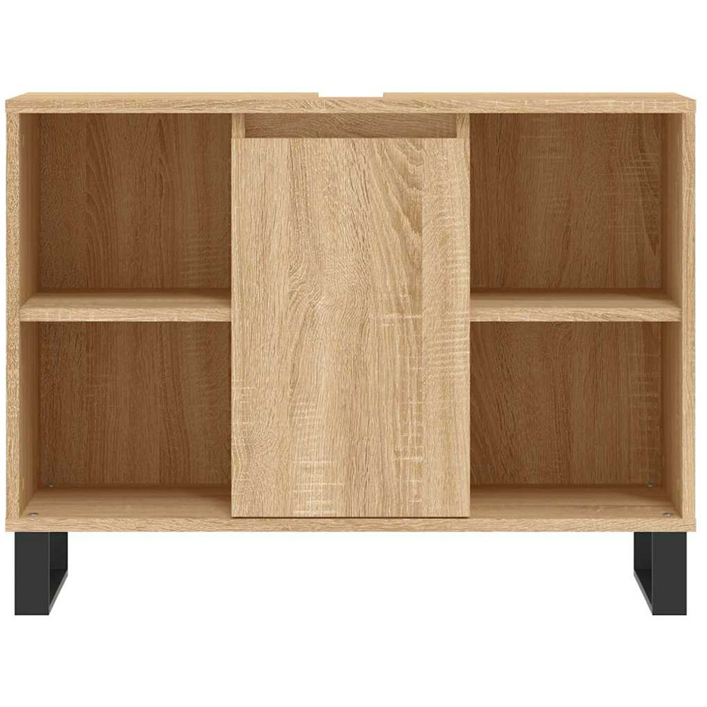 vidaXL Single Door 4 Shelf Sonoma Oak Bathroom Cabinet Image 6