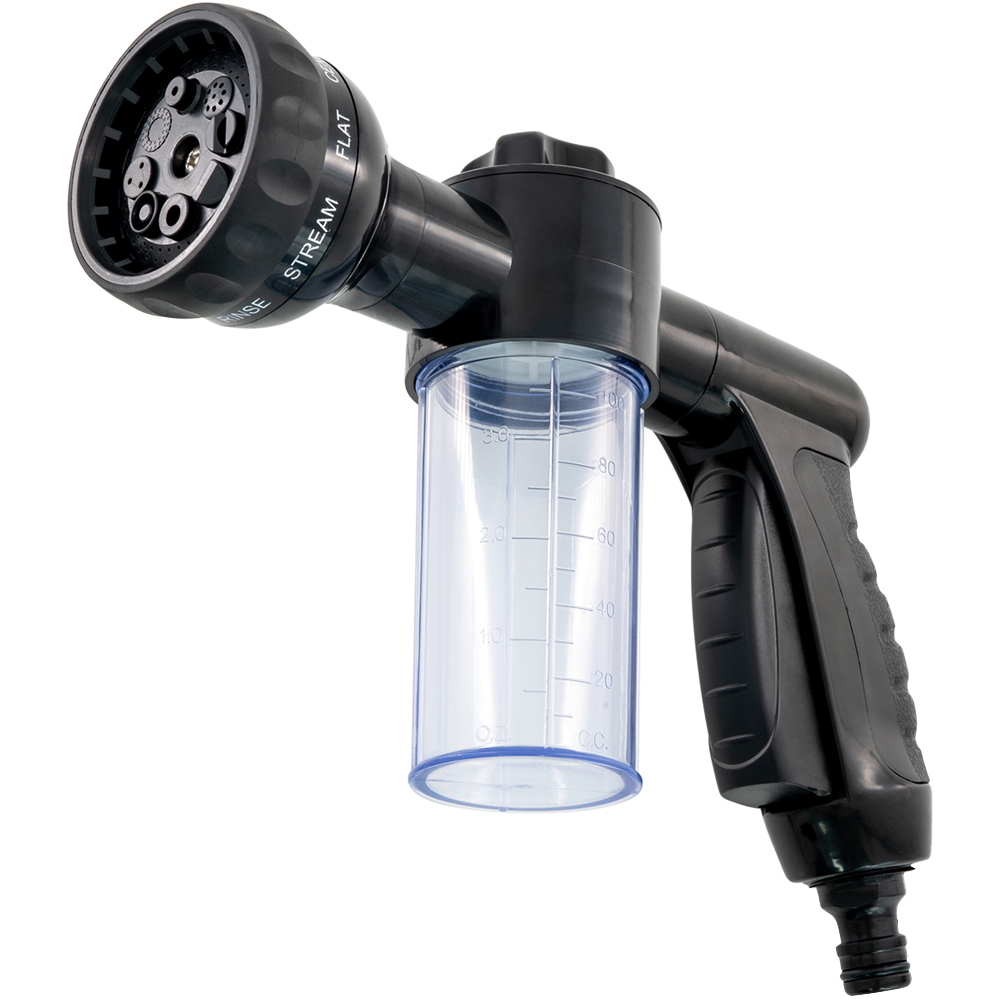 wilko Black 8 Mode Garden Hose Spray Gun with AntiSlip Handle Wilko