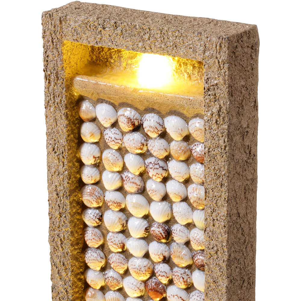 Teamson Home Brown Seashells Water Outdoor Fountain 36 inch Image 5