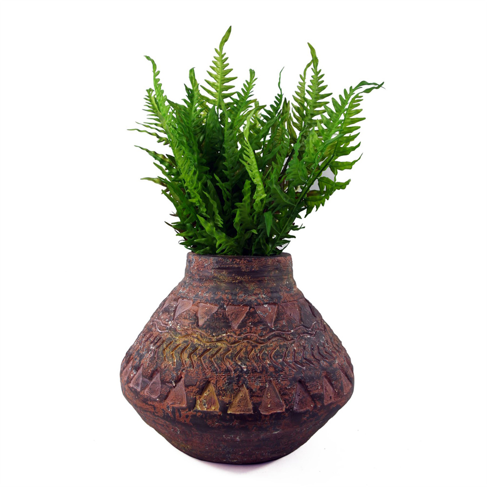 Leaf Aztec Rustic Fibreglass Composite Indoor Planter 30 x 40cm Image 2