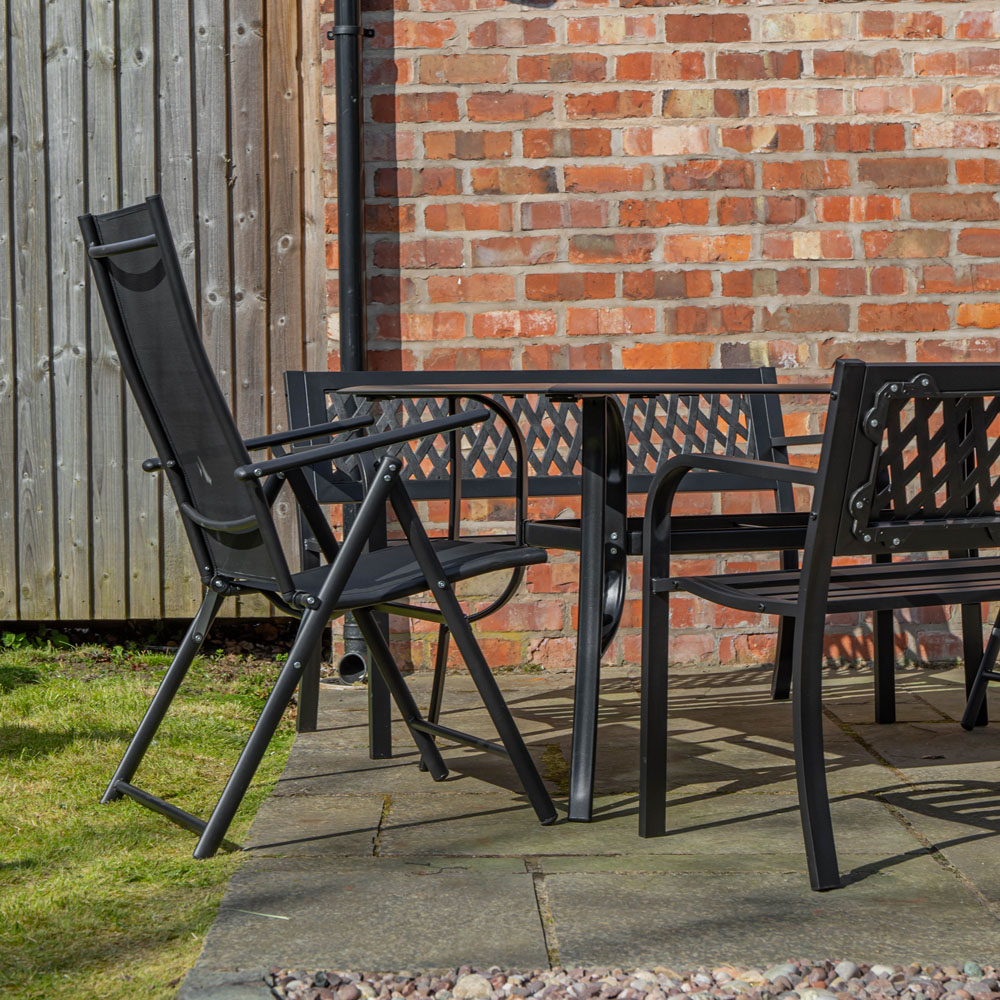 Samuel Alexander 6 Seater Garden Dining Table with Benche Image 5