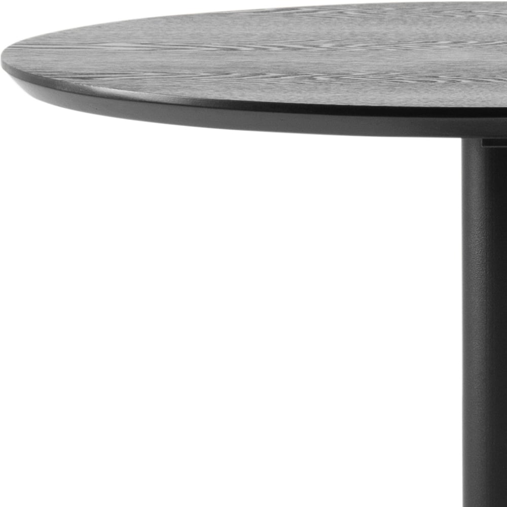 Florence Ibiza 4 Seater Tall Round Bar Table Black Ash and Matt Black Image 4