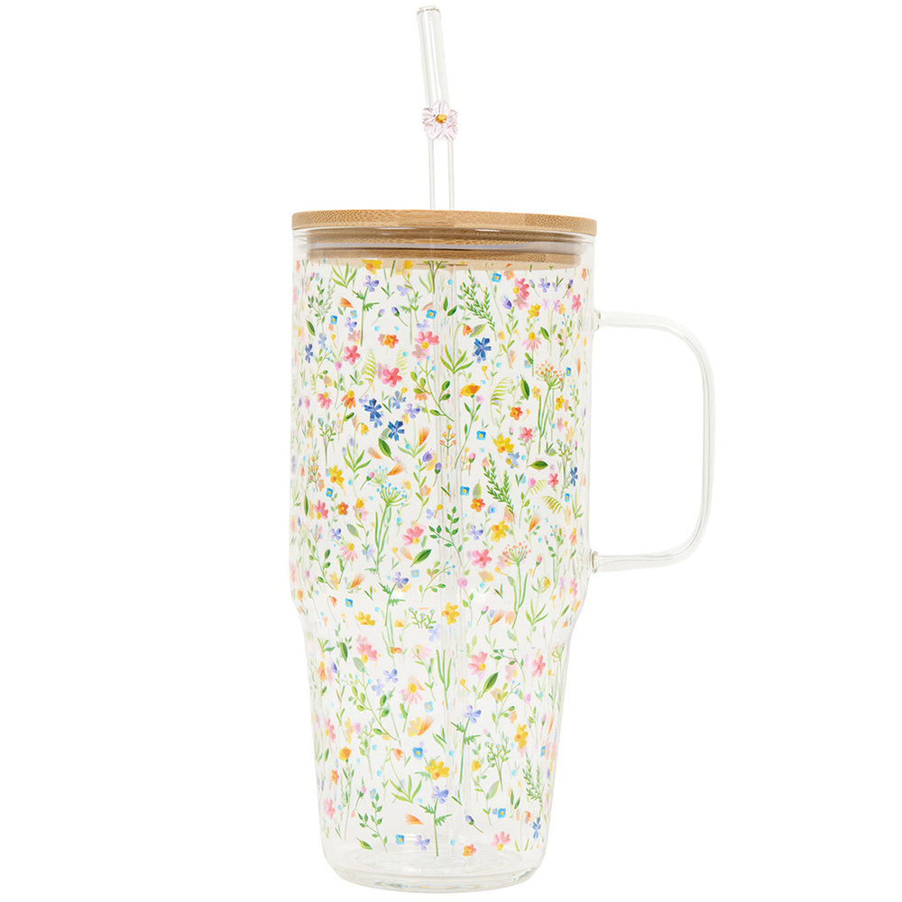 Wildflower Glass Jumbo Tumbler Image 1
