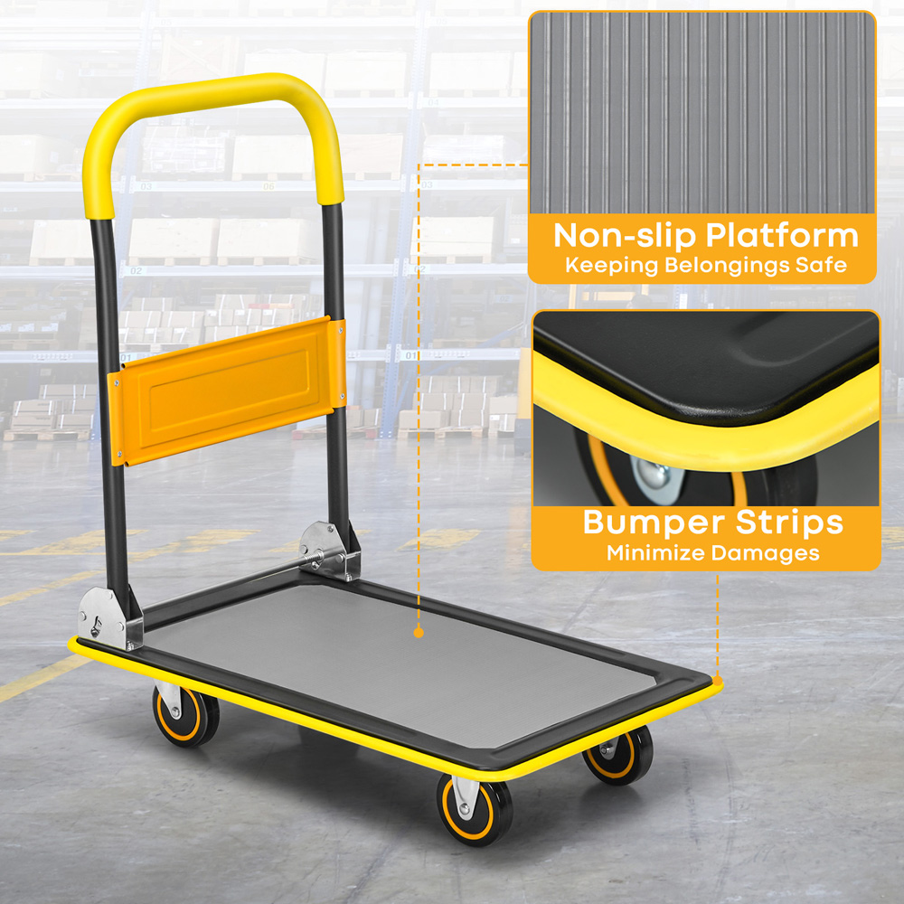 Costway Folding Platform Dolly Cart Image 5