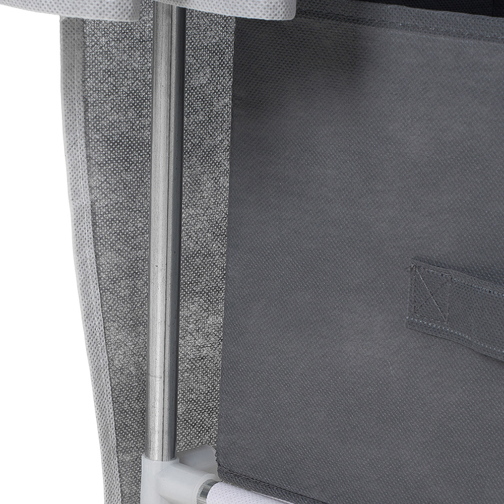 Living and Home 3 Drawer Silver Portable Non Woven Fabric Wardrobe Image 7