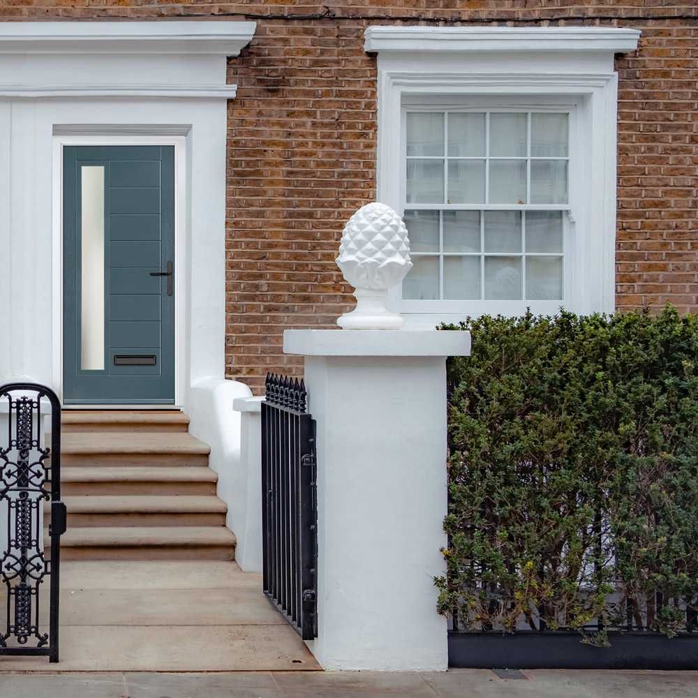 Crystal-Direct Monza Slate Grey GRP Clear Glass Left Hand Open Front Door 2090 x 920mm Image 2