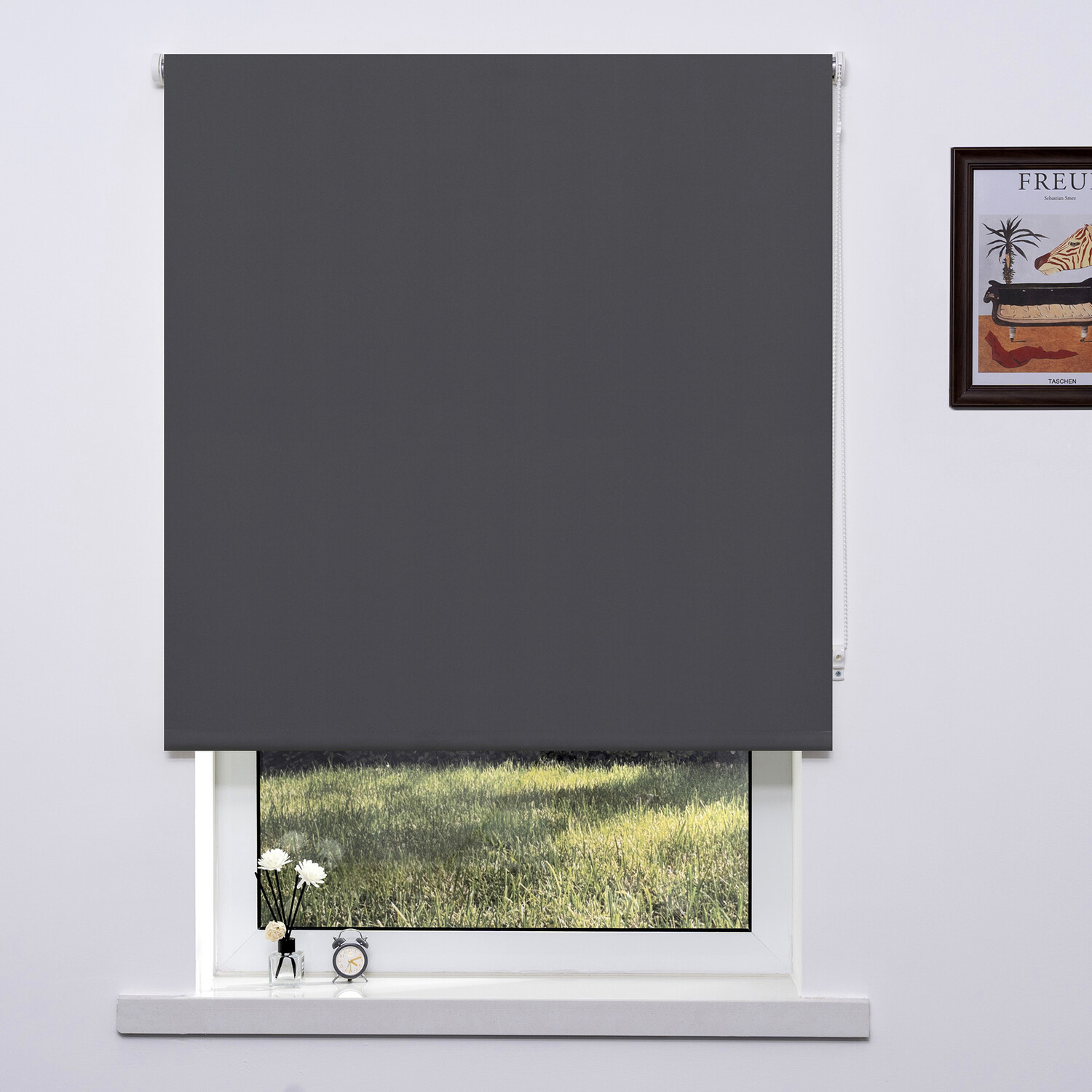 Plain Blackout Blinds - Northern Grey / 90cm Image 1