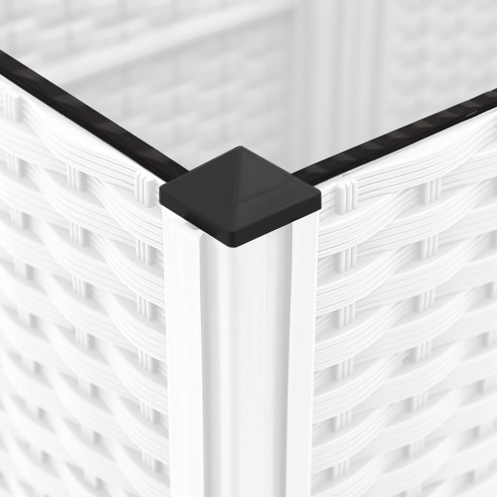 vidaXL White Polypropylene Garden Planter with Trellis 136 x 40 x 40cm Image 6