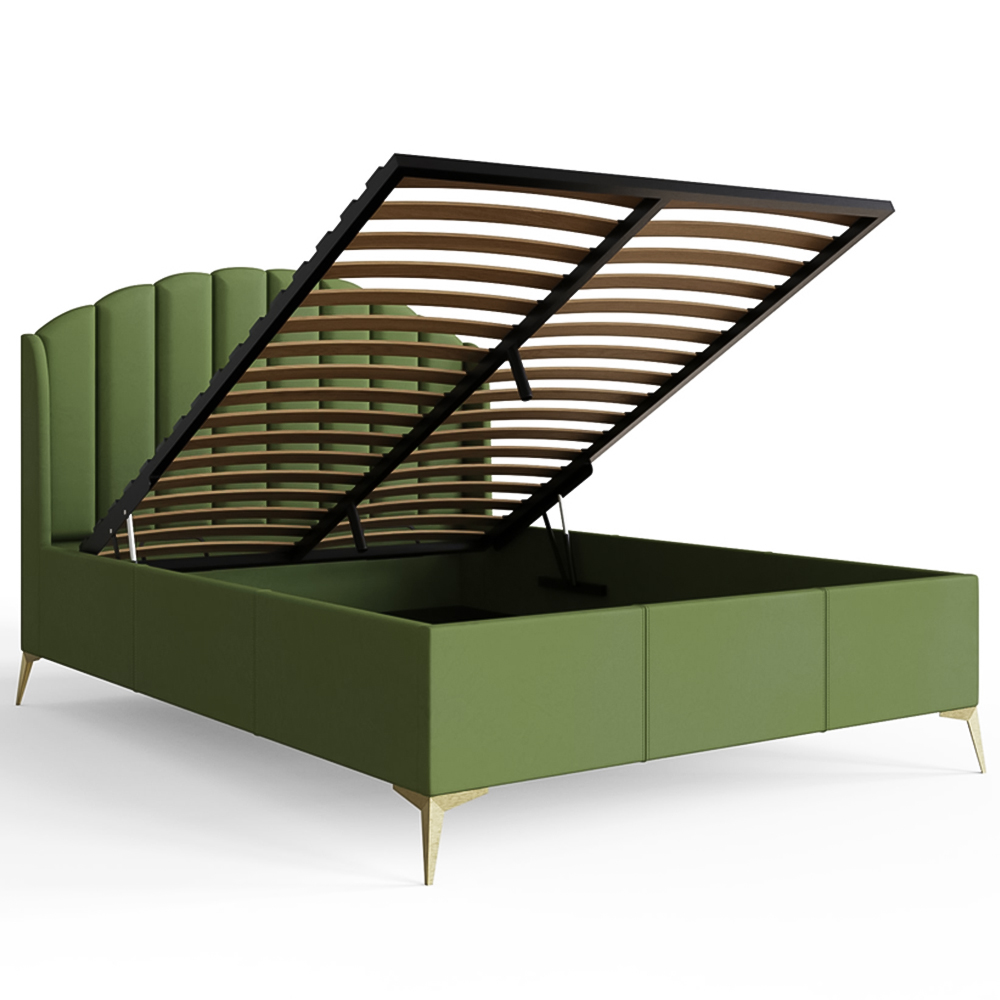 GFW Pettine Double Green End Lift Ottoman Bed Image 6