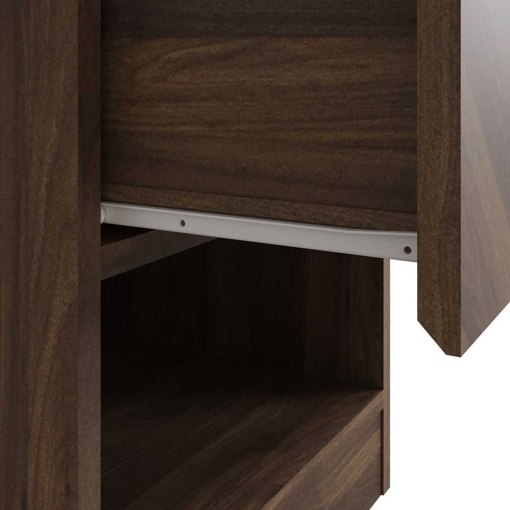 GFW Catania Single Drawer Single Shelf Royal Walnut Lamp Table Image 5