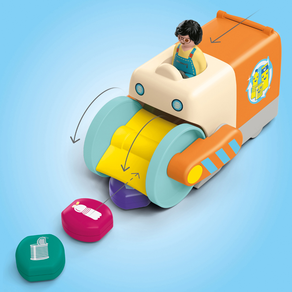 Playmobil Junior Push and Grab Garbage Collector Vehicle Playset Image 6