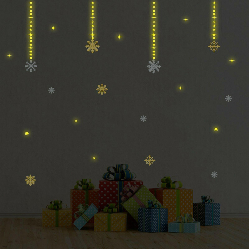 Walplus Glowing Snowy Christmas Self Adhesive Christmas Wall Sticker Image 2