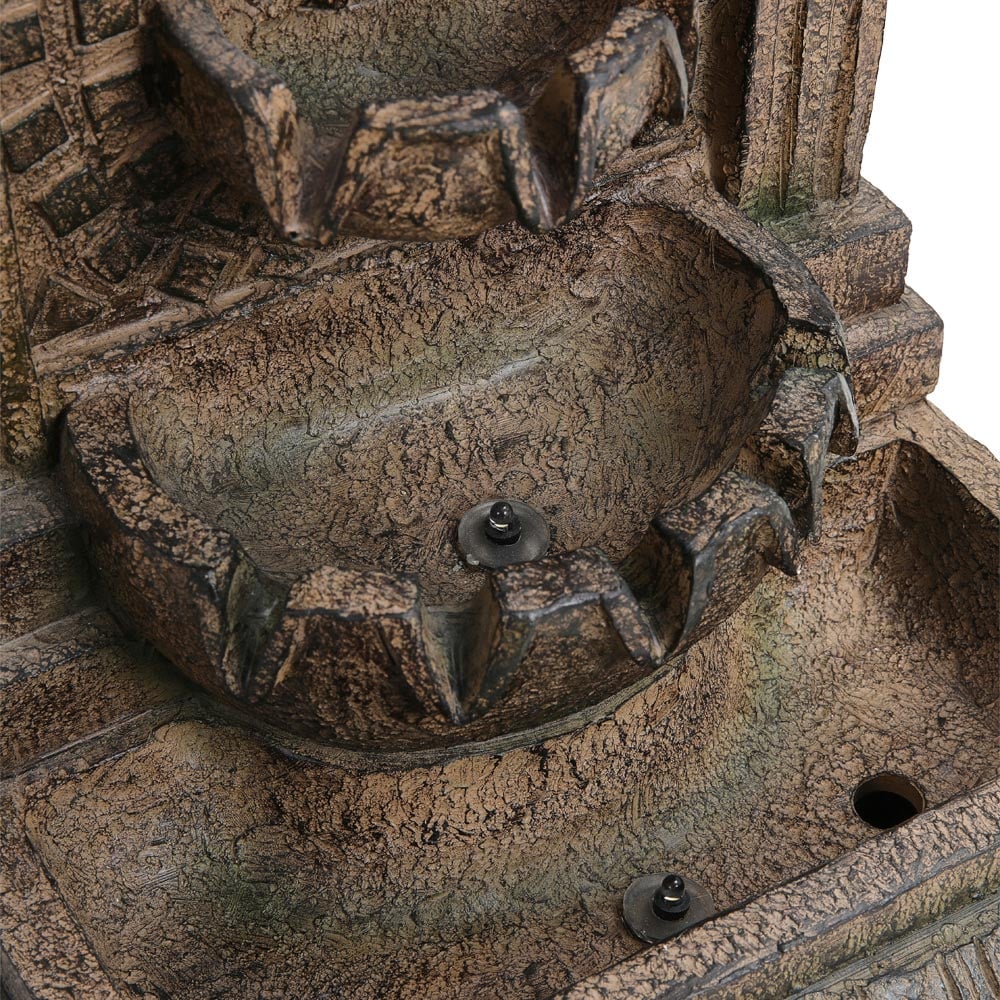 Living and Home Solar Powered European Style Outdoor Waterfall Fountain Image 4