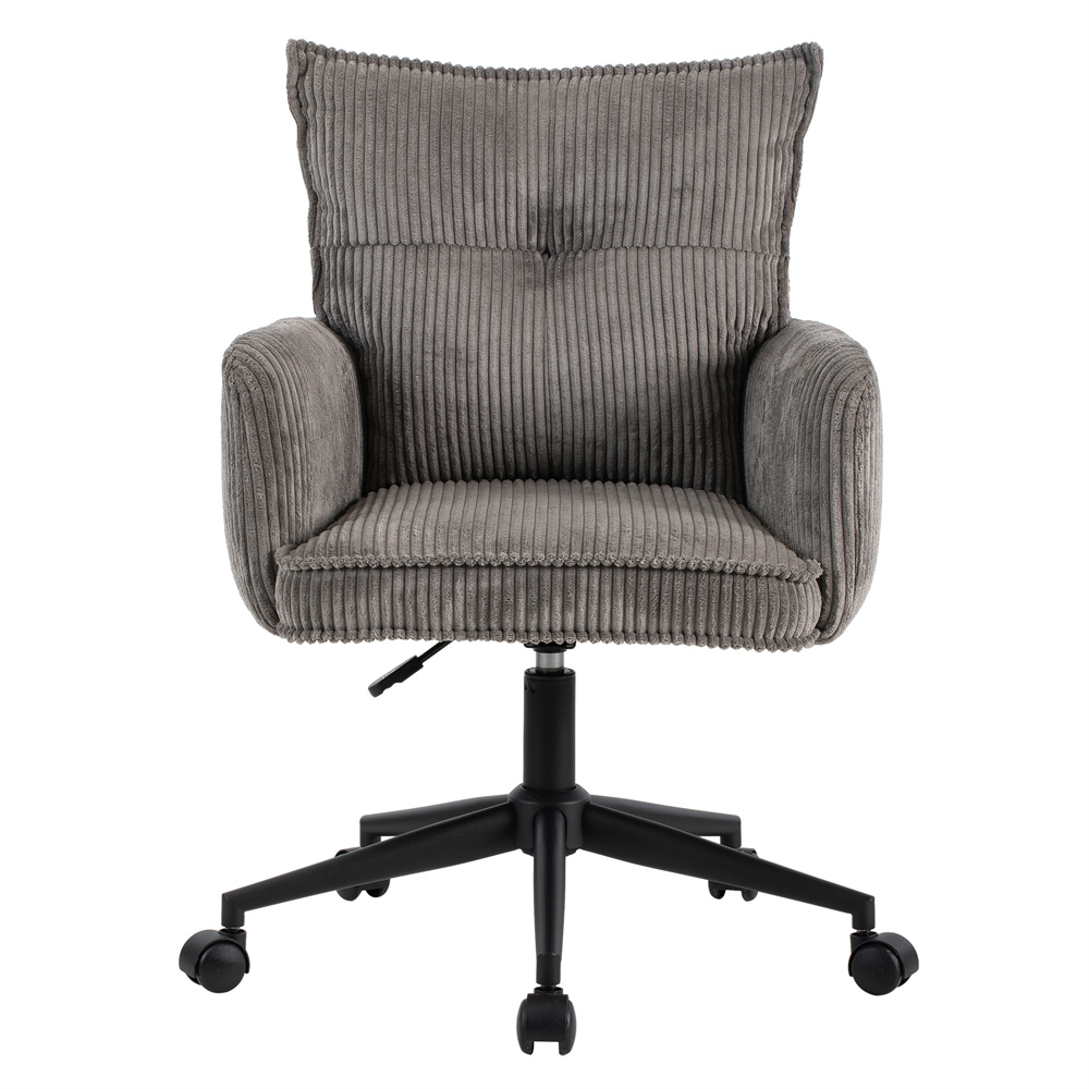 Loft24 Harbour Grey Height Adjustable Corduroy Office Chair Image 7