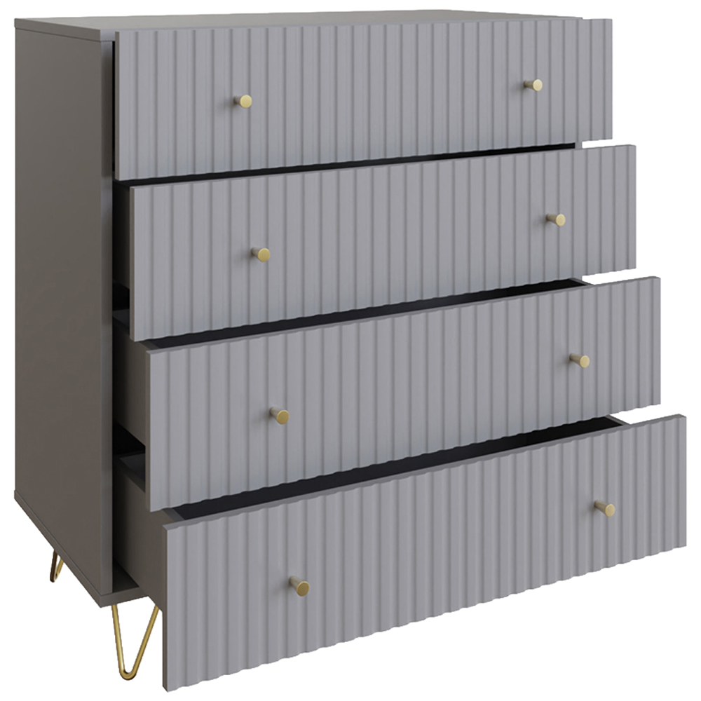 GFW Thalia 4 Drawer Grey Chest of Drawers Image 4