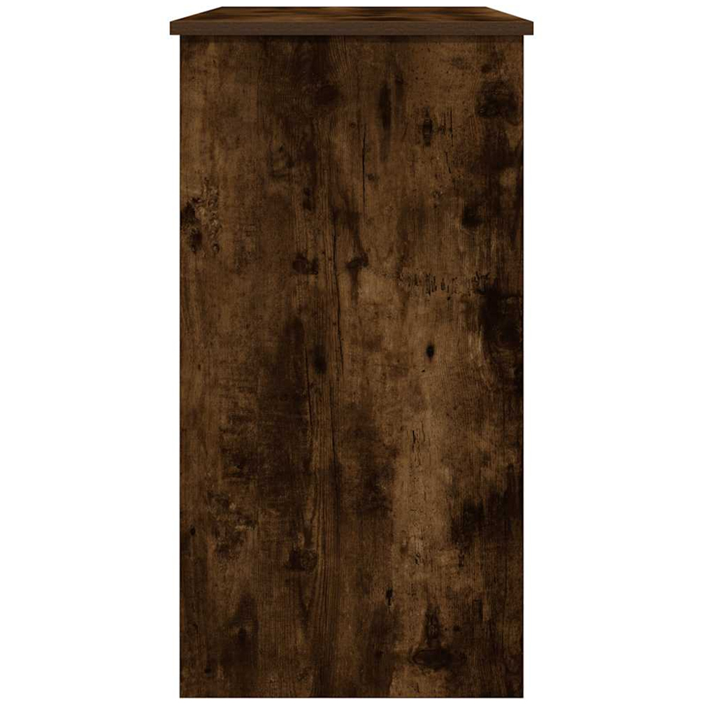 vidaXL Single Drawer Computer Desk Smoked Oak Image 5