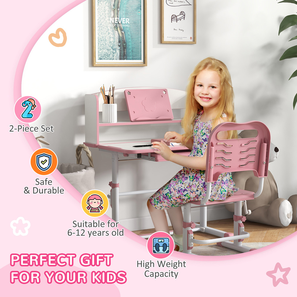 Tommy Toys Pink Kids Desk and Chair Set Image 6