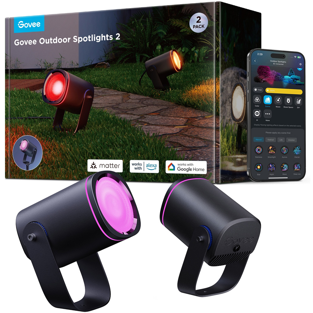 Govee RGBICWW LED Smart Spotlight 2 Pack Image 4
