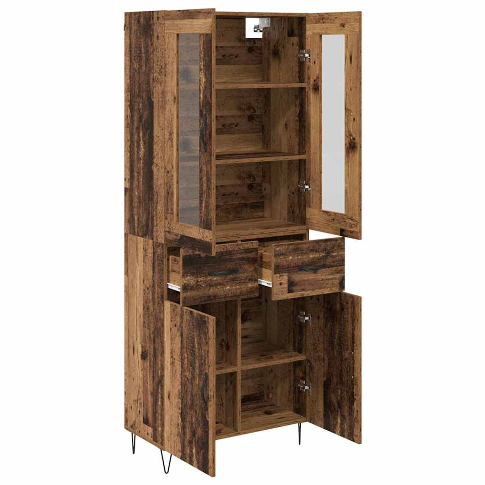 vidaXL 4 Door 2 Drawer Old Wood Sideboard Image 5