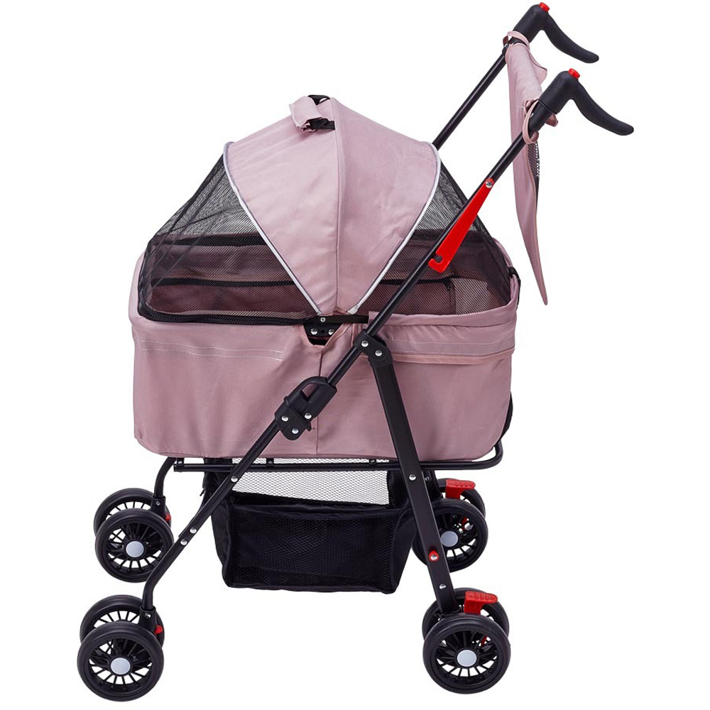 H&O Direct Detachable Pink Pet Stroller Image 3