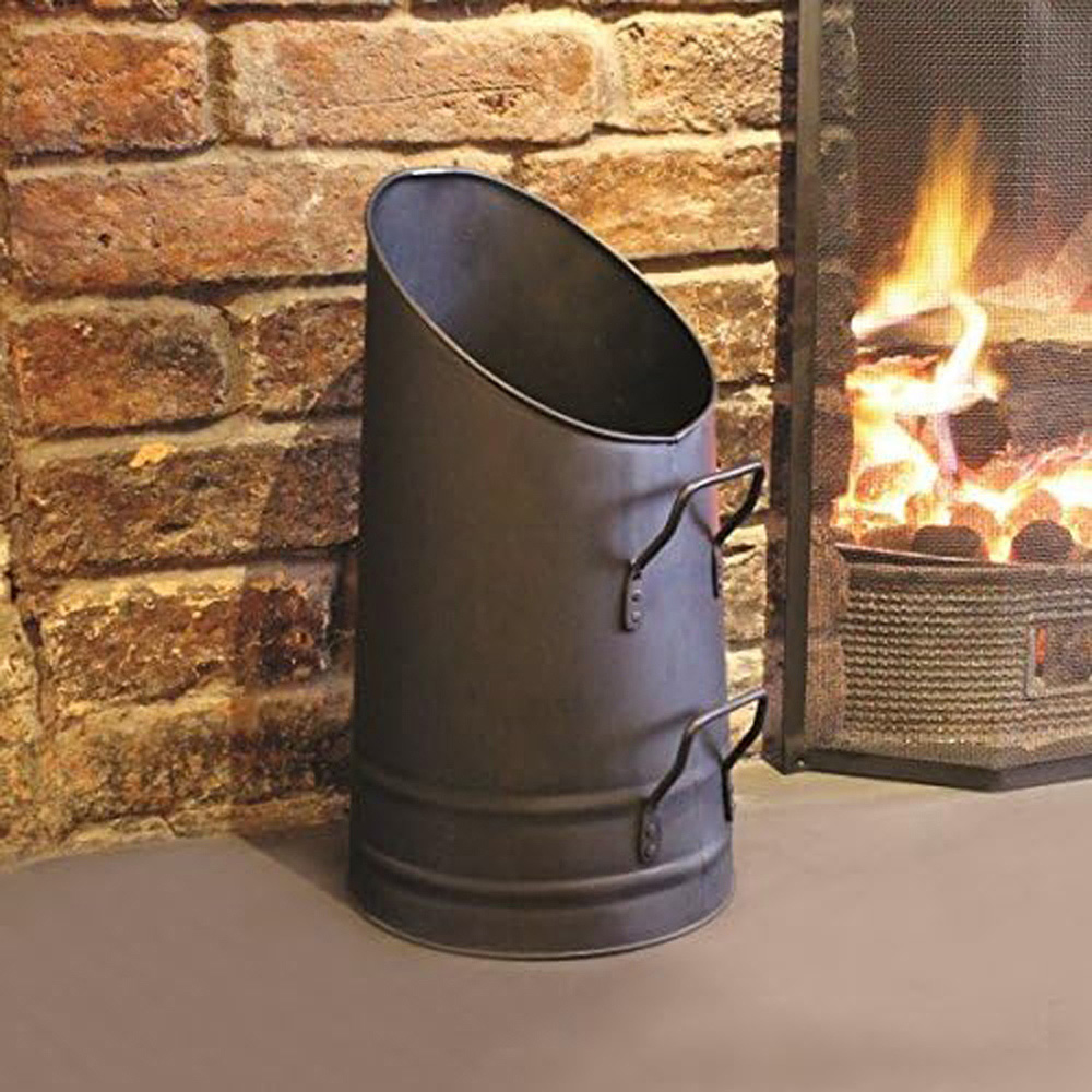 Marco Paul Tall Black Steel Coal Hod Image 2