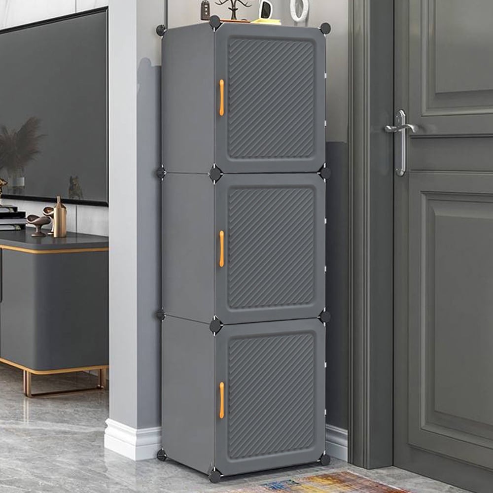 Living and Home 3 Door Multi Layer Shoe Cabinet Image 1