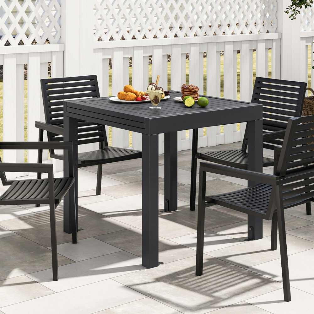 Costway 6 Seater Expandable Dining Table Grey Image 5