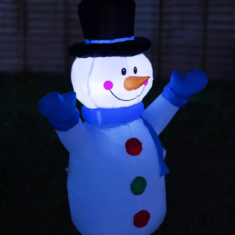 Marco Paul Red LED Inflatable Snowman Christmas Decoration 4ft Image 5