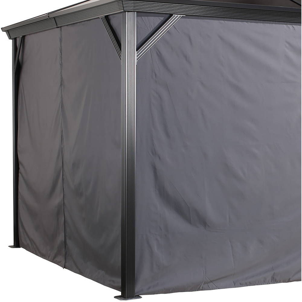 Sojag Verona 3 x 3m Grey Gazebo Curtain Image 2
