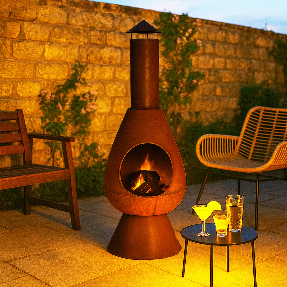 Jack Stonehouse Rust Outdoor Log Burner Chimney 1.1m Image 2