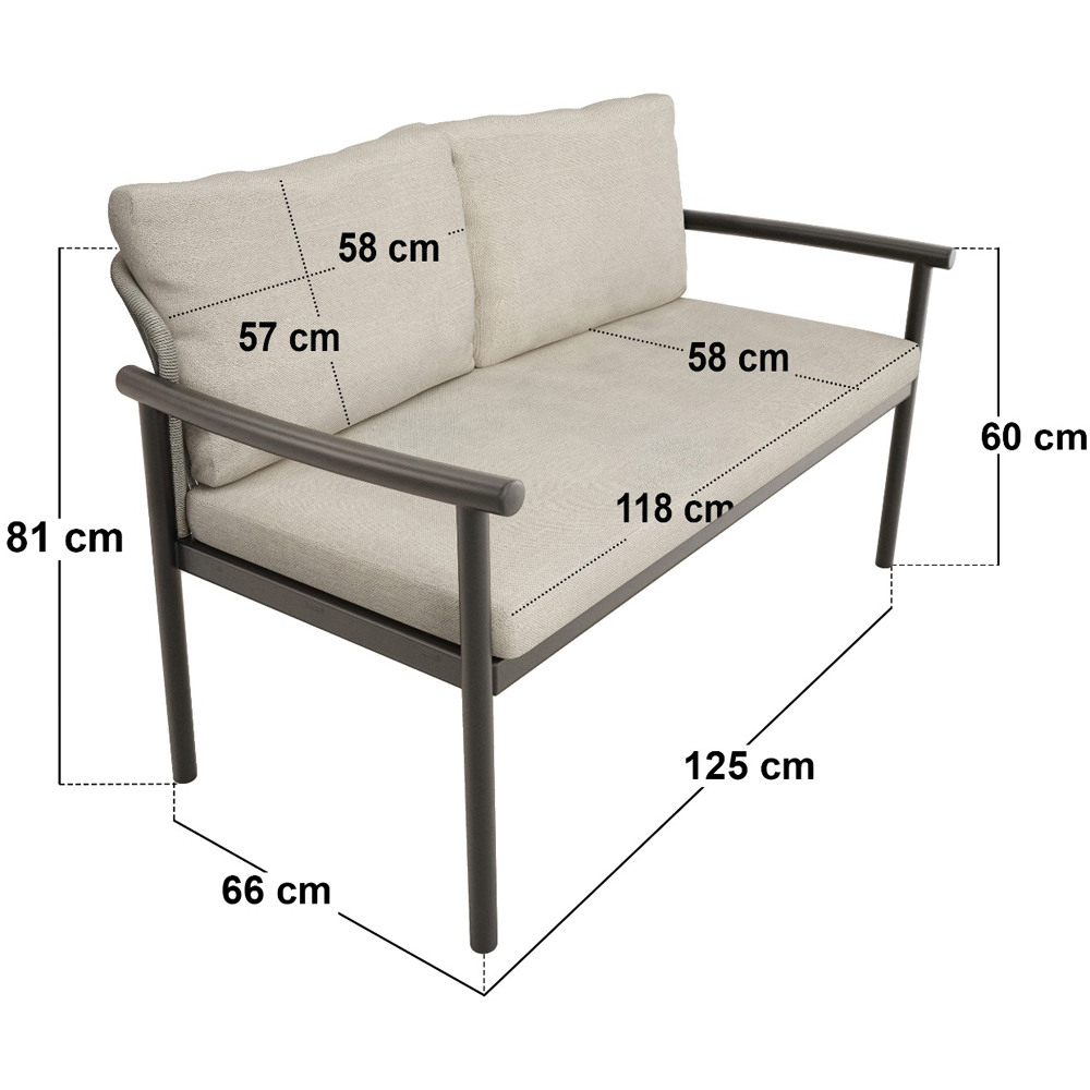 SOLACE+CO Kyla 4 Seater Garden Lounge Set Image 6