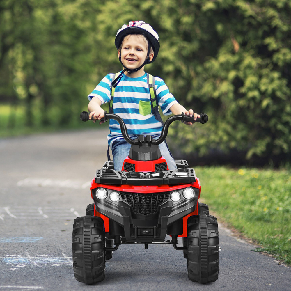 Costway Kids Red All Terrain Electric Quad Bike with MP3 Image 5