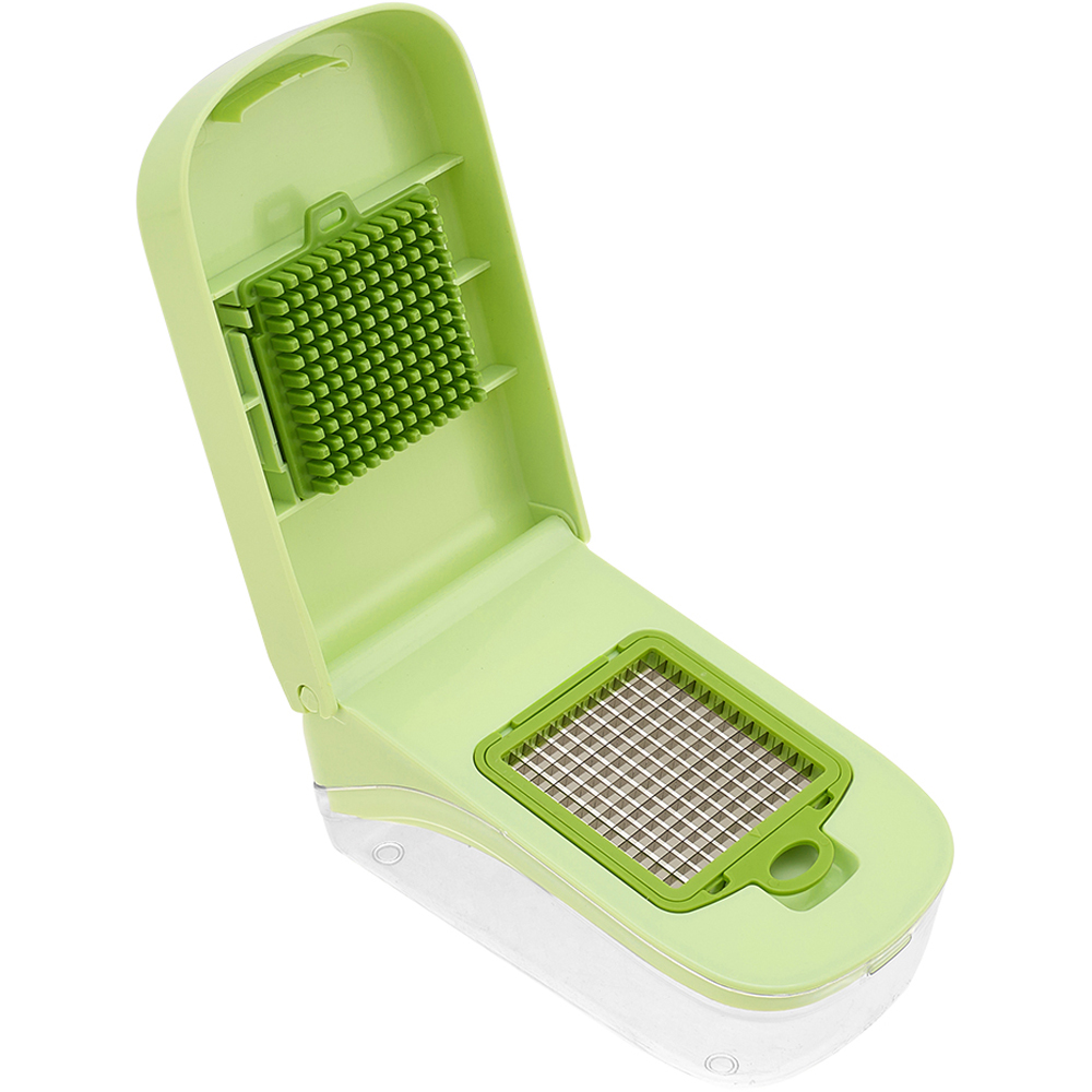 Living and Home 17 Piece Green Multifunctional Vegetable Chopper Set Image 3